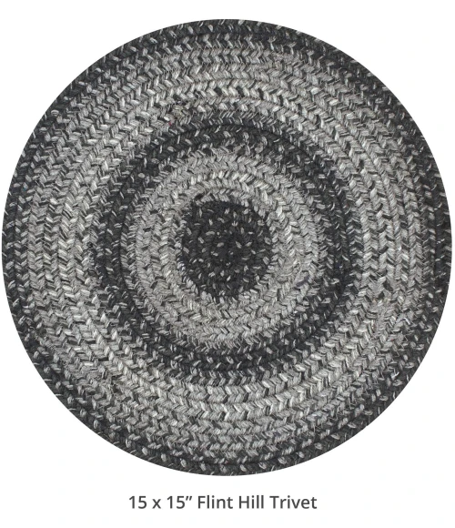 Homespice Decor Jute Braided Accessories Denim Blue 240161PS 15 in. X 15 in. Set of 2 Round Rug