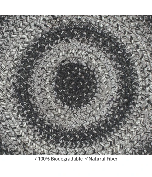 Homespice Decor Jute Braided Accessories Denim Blue 240161PS 15 in. X 15 in. Set of 2 Round Rug