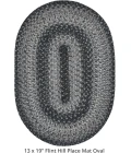 Homespice Decor Jute Braided Accessories Flint Hill Grey 240063PS 13 in. X 19 in. Set of 4 Oval Rug