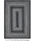 Homespice Decor Jute Braided Accessories Flint Hill Grey 240079PS 13 in. X 19 in. Set of 4 Rect Rug
