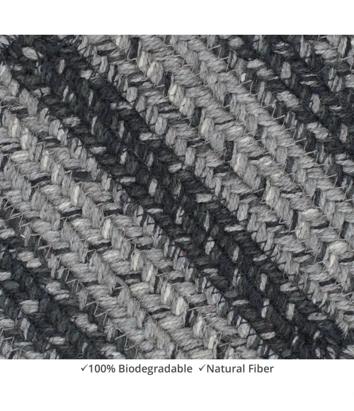 Homespice Decor Jute Braided Accessories Flint Hill Grey 240079PS 13 in. X 19 in. Set of 4 Rect Rug