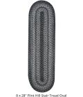 Homespice Decor Jute Braided Accessories Flint Hill Grey 240139PS 8 in. X 28 in. Set of 13 Oval Rug