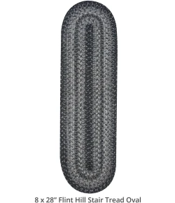 Homespice Decor Jute Braided Accessories Flint Hill Grey 240107PS 8 in. X 28 in. Set of 2 Oval Rug