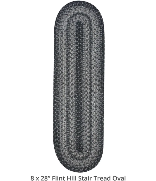 Homespice Decor Jute Braided Accessories Flint Hill Grey 240139PS 8 in. X 28 in. Set of 13 Oval Rug