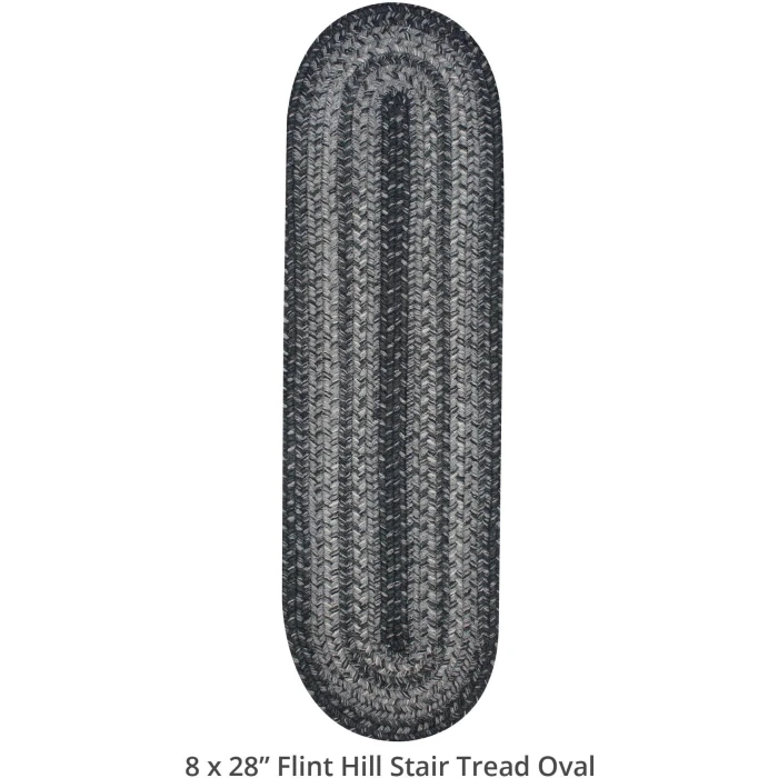 Homespice Decor Jute Braided Accessories Flint Hill Grey 240139PS 8 in. X 28 in. Set of 13 Oval Rug