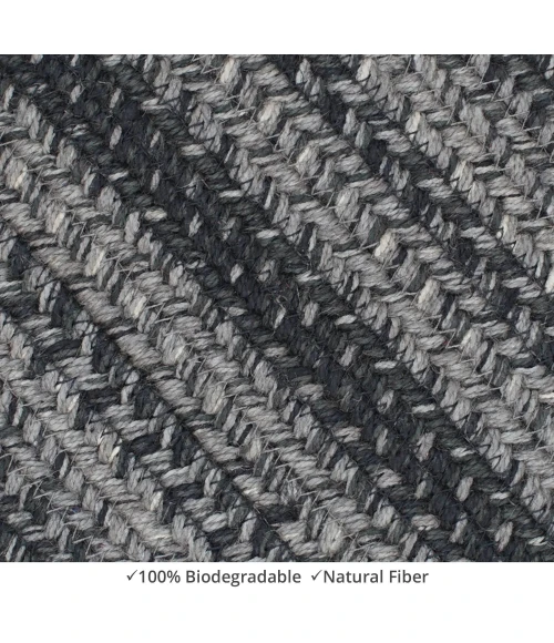 Homespice Decor Jute Braided Accessories Flint Hill Grey 240155PS 8 in. X 28 in. Set of 13 Rect Rug