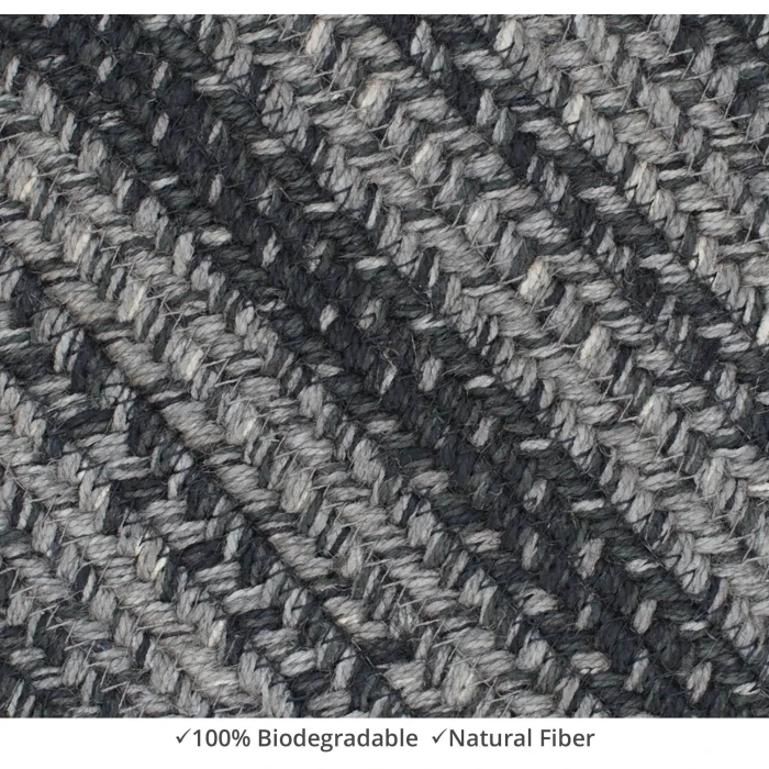 Homespice Decor Jute Braided Accessories Flint Hill Grey 240155PS 8 in. X 28 in. Set of 13 Rect Rug