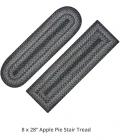 Homespice Decor Jute Braided Accessories Flint Hill Grey 240139PS 8 in. X 28 in. Set of 13 Oval Rug