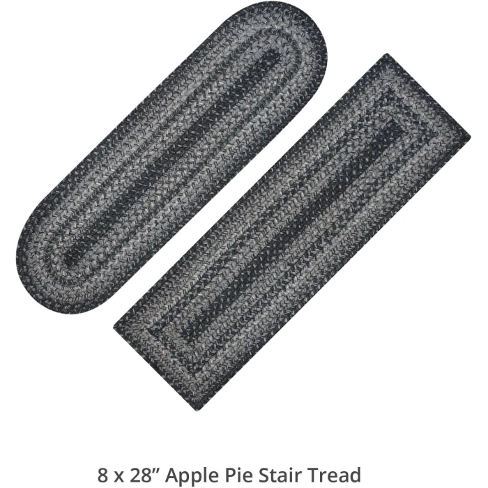 Homespice Decor Jute Braided Accessories Flint Hill Grey 240139PS 8 in. X 28 in. Set of 13 Oval Rug