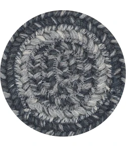 Homespice Decor Jute Braided Accessories Flint Hill Grey 240015PS 4 in. Set of 6 Round Rug