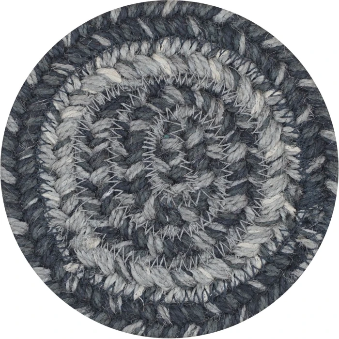 Homespice Decor Jute Braided Accessories Flint Hill Grey 240015PS 4 in. Set of 6 Round Rug