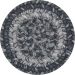 Homespice Decor Jute Braided Accessories Flint Hill Grey 240015PS 4 in. Set of 6 Round Rug