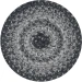 Homespice Decor Jute Braided Accessories Flint Hill Grey 240031PS 8 in. Set of 3 Round Rug