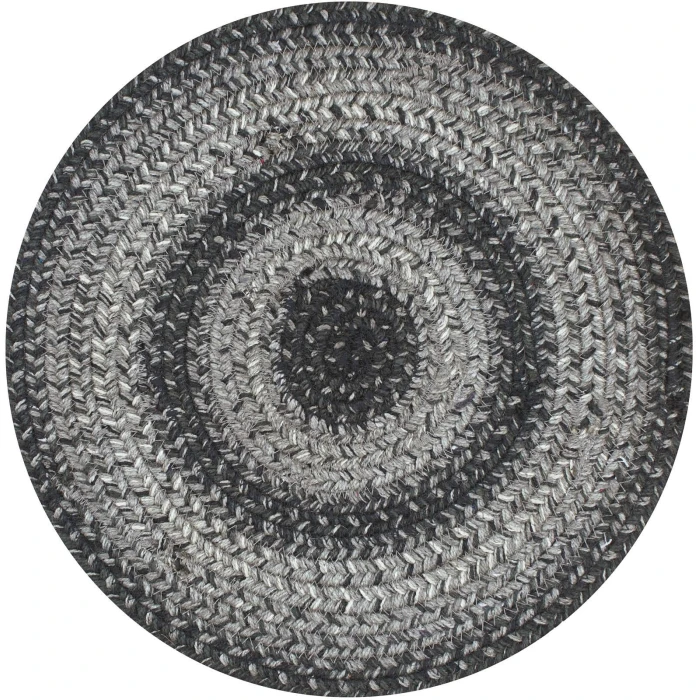 Homespice Decor Jute Braided Accessories Flint Hill Grey 240177PS 15 in. Set of 6 Round Rug
