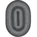 Homespice Decor Jute Braided Accessories Flint Hill Grey 240063PS 13 in. X 19 in. Set of 4 Oval Rug