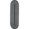 Homespice Decor Jute Braided Accessories Flint Hill Grey 240107PS 8 in. X 28 in. Set of 2 Oval Rug