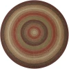 Homespice Decor Jute Braided Rug Black & Brown Gingerbread 6 FT Round Rug
