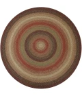 Homespice Decor Jute Braided Rug Black & Brown Gingerbread 6 FT Round Rug