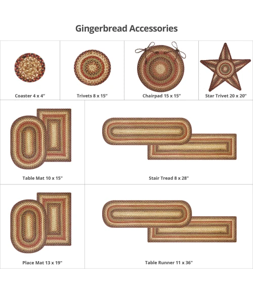 Homespice Decor Jute Braided Gingerbread Brown, Deep Red 510808 2 ft. X 3 ft. Rect Rug