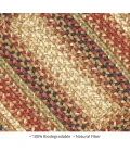 Homespice Decor Jute Braided Accessories Gingerbread Brown, Deep Red 240078PS 13 in. X 19 in. Set of 4 Rect Rug