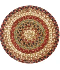 Homespice Decor Jute Braided Accessories Gingerbread Brown, Deep Red 240030PS 8 in. Set of 3 Round Rug
