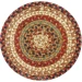 Homespice Decor Jute Braided Accessories Gingerbread Brown, Deep Red 240030PS 8 in. Set of 3 Round Rug