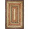Homespice Decor Jute Braided Gingerbread Brown, Deep Red 513809 4 ft. X 6 ft. Rect Rug