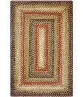 Homespice Decor Jute Braided Gingerbread Brown, Deep Red 510808 2 ft. X 3 ft. Rect Rug