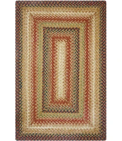 Homespice Decor Jute Braided Gingerbread Brown, Deep Red 519801 22 in. X 72 in. Rect Rug