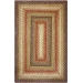 Homespice Decor Jute Braided Gingerbread Brown, Deep Red 515803 6 ft. X 9 ft. Rect Rug