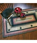 Homespice Decor Jute Braided Primitive Star Gloucester Black 513755 4 ft. X 6 ft. Rect Rug