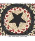 Homespice Decor Jute Braided Accessories Primitive Star Gloucester Black 240028PS 8 in. Set of 3 Round Rug