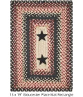 Homespice Decor Jute Braided Accessories Primitive Star Gloucester Black 240076PS 13 in. X 19 in. Set of 4 Rect Rug