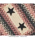 Homespice Decor Jute Braided Accessories Primitive Star Gloucester Black 240076PS 13 in. X 19 in. Set of 4 Rect Rug