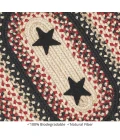 Homespice Decor Jute Braided Accessories Primitive Star Gloucester Black 240104PS 8 in. X 28 in. Set of 2 Oval Rug