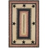 Homespice Decor Jute Braided Rug Black Primitive Star Gloucester 10in. x 10in. Rect. Rug
