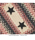 Homespice Decor Jute Braided Accessories Primitive Star Gloucester Black 572752 11 in. X 36 in. Rect Rug