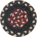 Homespice Decor Jute Braided Accessories Primitive Star Gloucester Black 240012PS 4 in. Set of 6 Round Rug