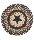 Homespice Decor Jute Braided Accessories Primitive Star Gloucester Black 240028PS 8 in. Set of 3 Round Rug