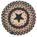 Homespice Decor Jute Braided Accessories Primitive Star Gloucester Black 240028PS 8 in. Set of 3 Round Rug