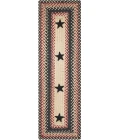 Homespice Decor Jute Braided Accessories Primitive Star Gloucester Black 240120PS 8 in. X 28 in. Set of 2 Rect Rug