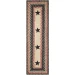 Homespice Decor Jute Braided Accessories Primitive Star Gloucester Black 240120PS 8 in. X 28 in. Set of 2 Rect Rug