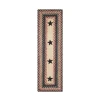 Homespice Decor Jute Braided Accessories Primitive Star Gloucester Black 572752 11 in. X 36 in. Rect Rug