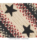 Homespice Decor Jute Braided Primitive Star Gloucester Black 513755 4 ft. X 6 ft. Rect Rug