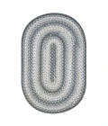 Homespice Decor Ultra Durable Braided Graphite Grey 306630 8 ft. X 10 ft. Oval Rug