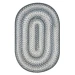 Homespice Decor Ultra Durable Braided Graphite Grey 303639 4 ft. X 6 ft. Oval Rug