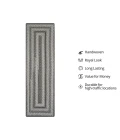 Homespice Decor Ultra Durable Braided Graphite Grey 329639 22 in. X 72 in. Rect Rug