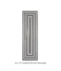 Homespice Decor Ultra Durable Braided Graphite Grey 329639 22 in. X 72 in. Rect Rug