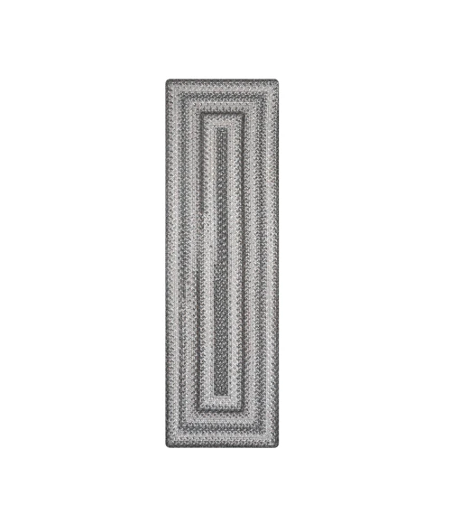Homespice Decor Ultra Durable Braided Graphite Grey 329639 22 in. X 72 in. Rect Rug