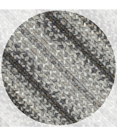 Homespice Decor Ultra Durable Braided Graphite Grey 306630 8 ft. X 10 ft. Oval Rug